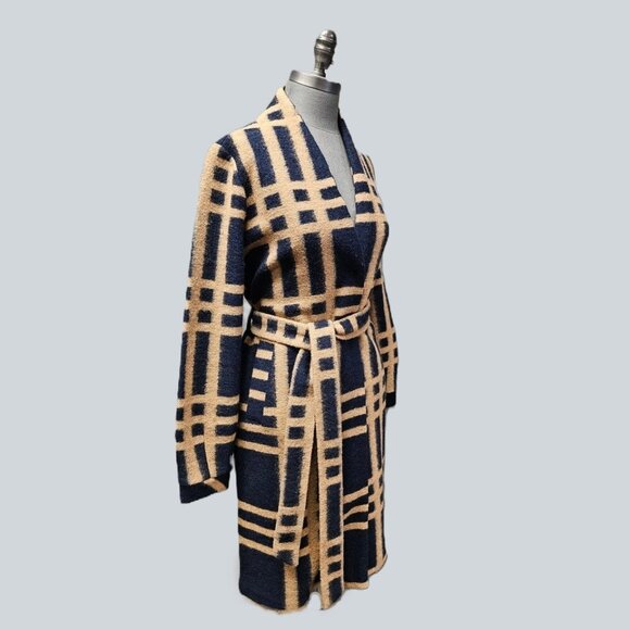 B.Young  Long Button up Cardigan with Belt - Picture 1 of 4